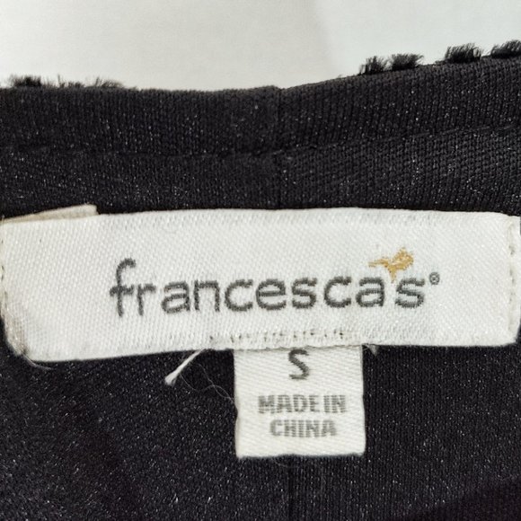 Francesca's Velour Tent Dress Sleeveless Black S - Picture 5 of 6